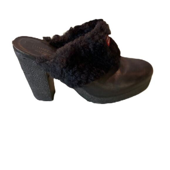 #514 HUNTER Sherpa Rubber Heeled Mules - Picture 4 of 12